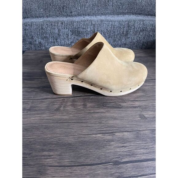 Madewell Tan Heeled Mules - Picture 1 of 10